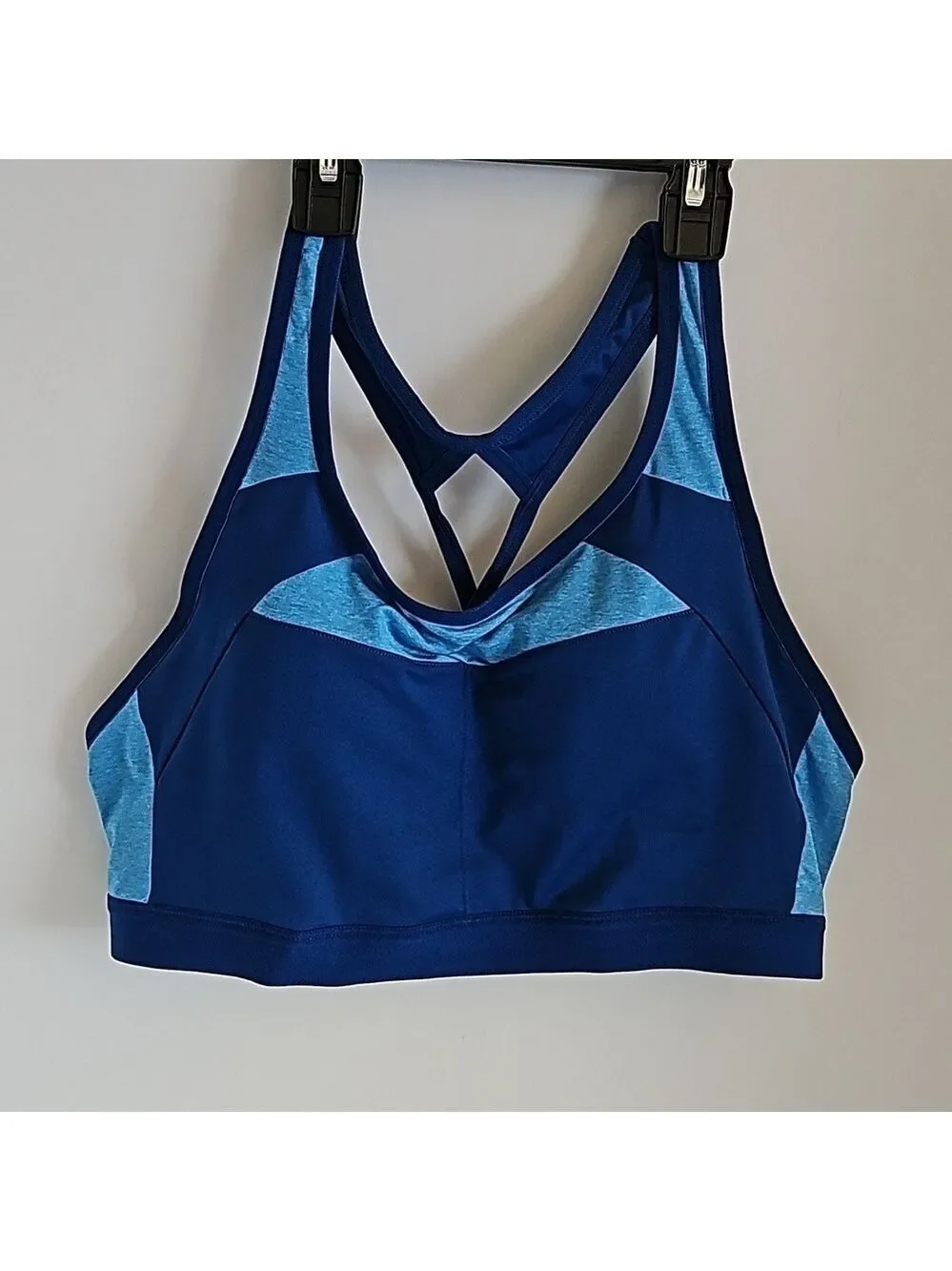 Sport Bra Champion workout top atletic high impact wire free blue Criss-cross